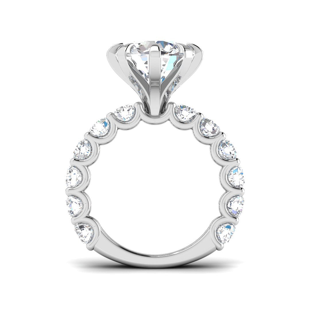 9ct White Gold Round Lab Grown Diamond Ring 2