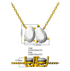 9ct Yellow Gold Oval and Pear Lab Grown Diamond Necklace 2