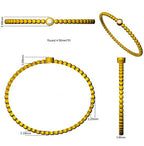 9ct Yellow Gold Round Lab Grown Diamond Bangle 2