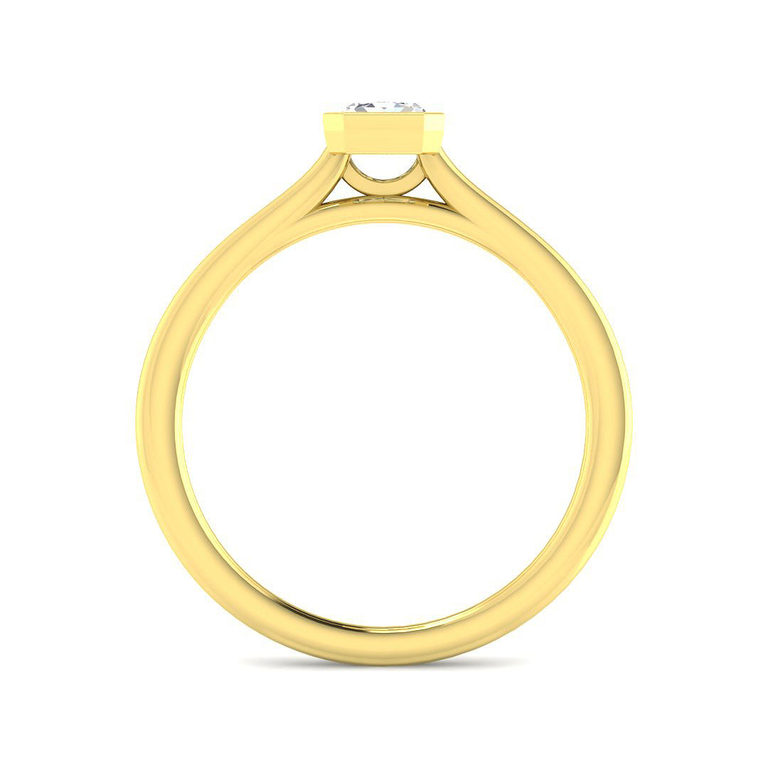 9ct Yellow Gold Radiant Lab Grown Diamond Ring 2