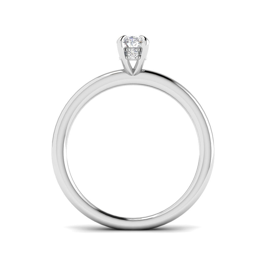 Platinum Oval Diamond Ring 2