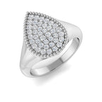 9ct White Gold Round Lab Grown Diamond Ring 1