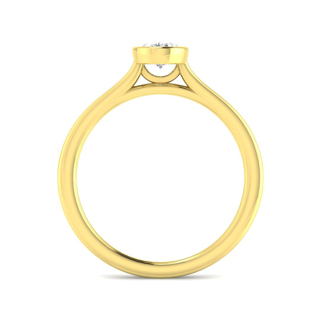 9ct Yellow Gold Oval Lab Grown Diamond Ring 2