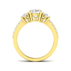9ct Yellow Gold Oval Lab Grown Diamond Ring 2