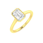 9ct Yellow Gold Radiant Lab Grown Diamond Ring 1