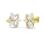 9ct Yellow Gold Pear Lab Grown Diamond Earrings 1