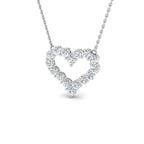 9ct White Gold Round Lab Grown Diamond Pendant 1