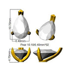 9ct White Gold Pear Lab Grown Diamond Earrings 2