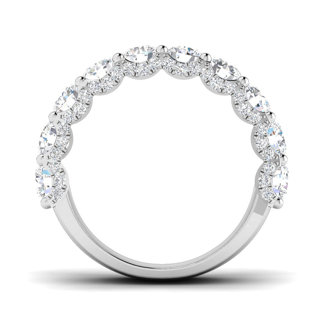 9ct White Gold Round Lab Grown Diamond Ring 2