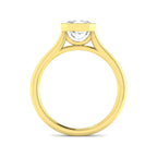 9ct Yellow Gold Radiant Lab Grown Diamond Ring 2