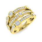 9ct Yellow Gold Round Lab Grown Diamond Ring 1