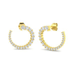 9ct Yellow Gold Round Lab Grown Diamond Earrings 1