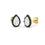 9ct Yellow Gold Pear Lab Grown Diamond Earrings 1