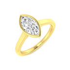 9ct Yellow Gold Marquise Lab Grown Diamond Ring 1