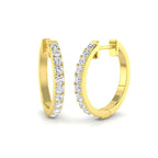 9ct Yellow Gold Round Lab Grown Diamond Earrings 1