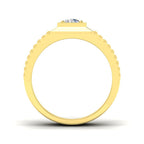 9ct Yellow Gold Round Lab Grown Diamond Ring 2