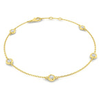 9ct Yellow Gold Round Lab Grown Diamond Bracelet 1
