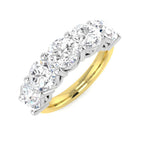 9ct Yellow Gold Round Lab Grown Diamond Ring 1