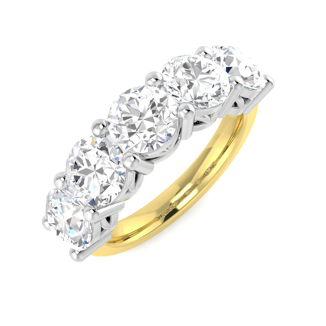 18ct Two Tone Round Lab Grown Diamond Ring 1