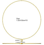 9ct White Gold Pear Lab Grown Diamond Necklace 2