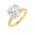 9ct Yellow Gold Round Lab Grown Diamond Ring 1
