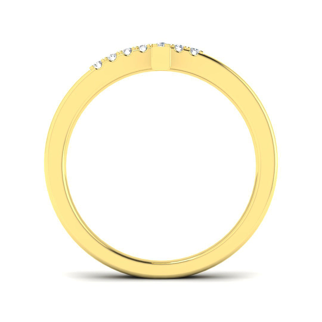 9ct Yellow Gold Round Lab Grown Diamond Ring 2
