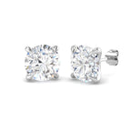 9ct White Gold Round Lab Grown Diamond Earrings 1