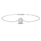 9ct White Gold Round Lab Grown Diamond Bracelet 1