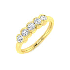 9ct Yellow Gold Round Lab Grown Diamond Ring 1