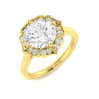 9ct Yellow Gold Round Lab Grown Diamond Ring 1