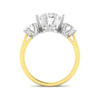 9ct Two Tone Round Cvd Old Cut Ring 2