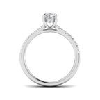 Platinum Oval Lab Grown Diamond Ring 2