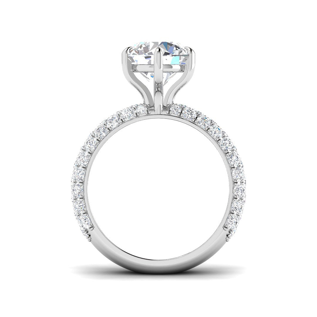 9ct White Gold Round Lab Grown Diamond Ring 2