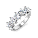 9ct White Gold Round Lab Grown Diamond Ring 1