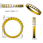 9ct Yellow Gold Round Lab Grown Diamond Ring 2