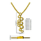 9ct White Gold Round Lab Grown Diamond Necklace 2