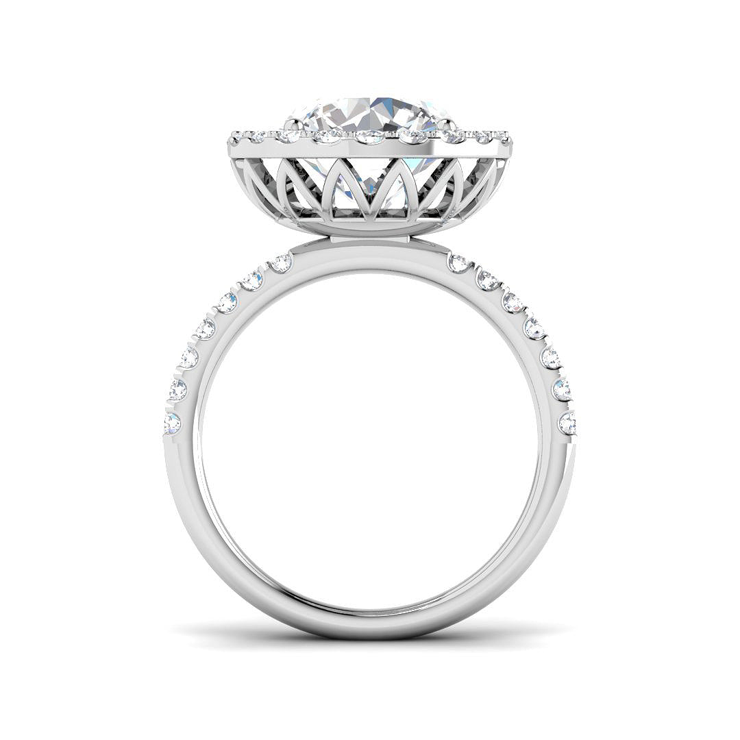 Platinum Round Lab Grown Diamond Ring 2