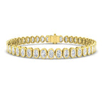 9ct Yellow Gold Oval Lab Grown Diamond Bracelet 1