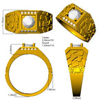 9ct Yellow Gold Round Lab Grown Diamond Ring 3