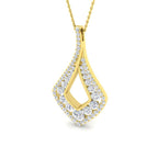9ct Yellow Gold Round Lab Grown Diamond Pendant 1