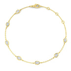 9ct Yellow Gold Pear Lab Grown Diamond Bracelet 1