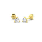 9ct Yellow Gold Round Lab Grown Diamond Earrings 1