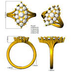 9ct Two Tone Round Lab Grown Diamond Ring 3