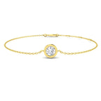 9ct Yellow Gold Round Lab Grown Diamond Bracelet 1