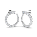 9ct White Gold Round Lab Grown Diamond Earrings 1