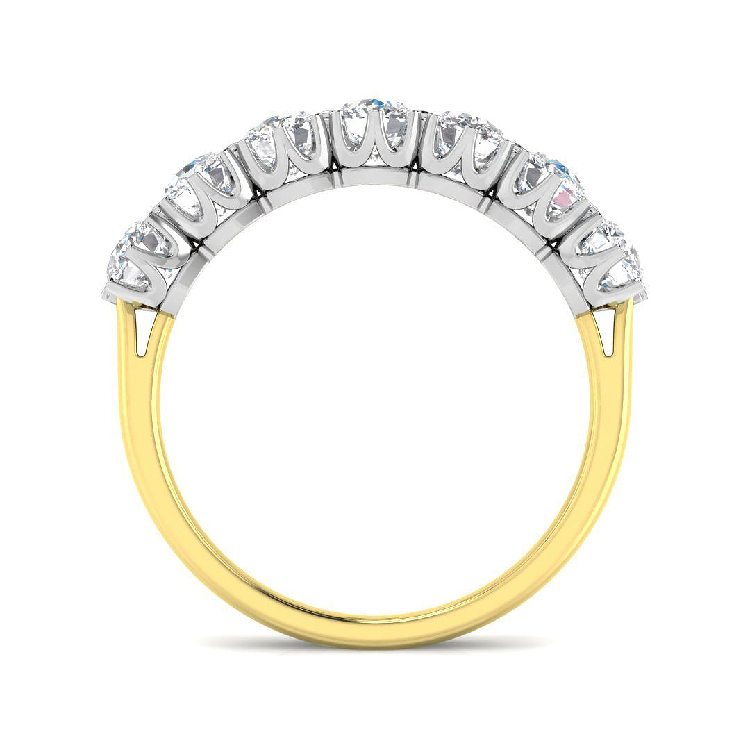 9ct Two Tone Cushion Cvd Old Cut Ring 2