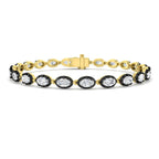 9ct Yellow Gold Oval Lab Grown Diamond Bracelet 1