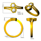 9ct Yellow Gold Round Lab Grown Diamond Ring 2