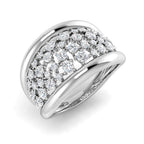 9ct White Gold Round Lab Grown Diamond Ring 1
