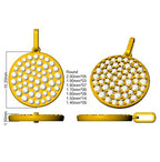 9ct Yellow Gold Round Lab Grown Diamond Pendant 2